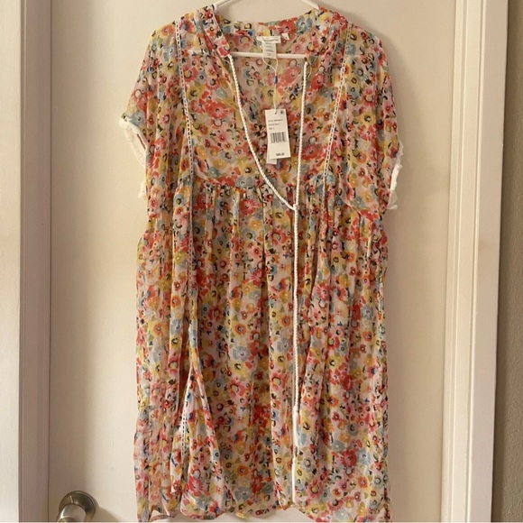 Bleu by Rod Beattie Flower Hour Printed Swim Cover-Up Dress - Picture 3 of 5